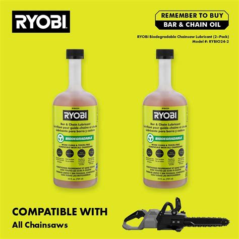 ryobi chain saw oil|RYOBI 24 oz. Biodegradable Bar and Chain Oil。